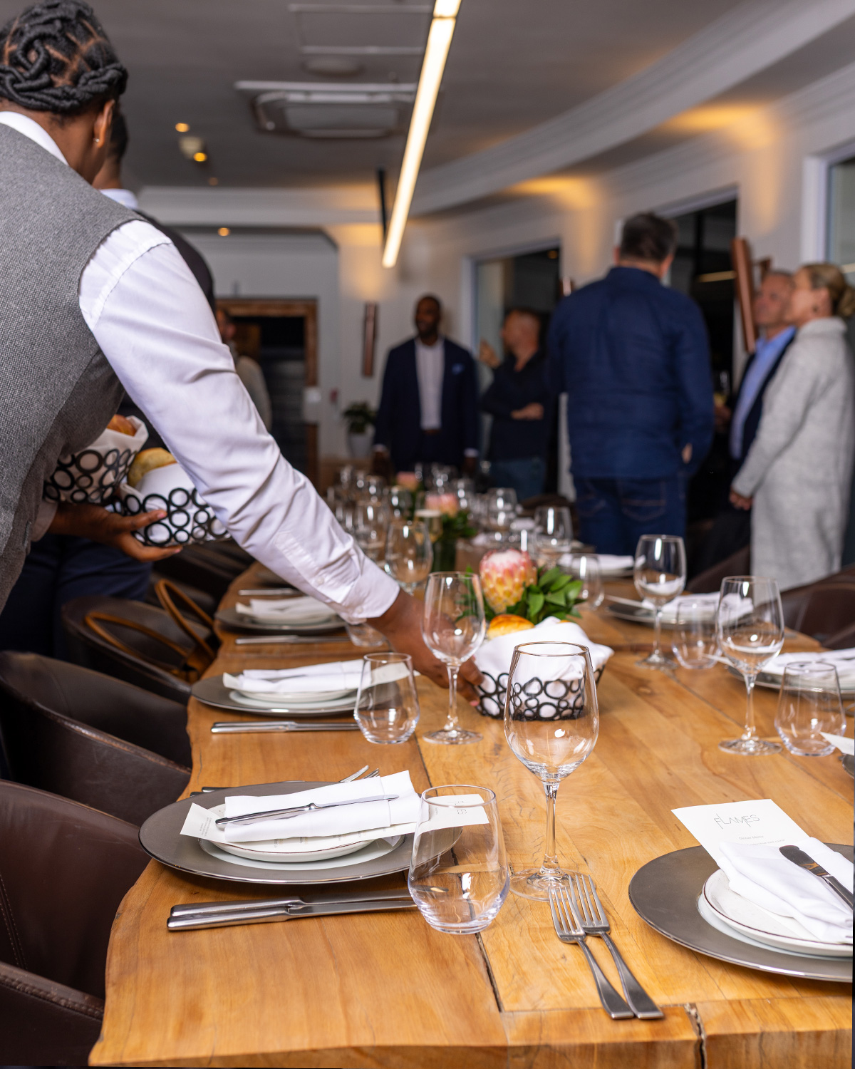 Executive conversation during the Paystack Four Seasons dinner